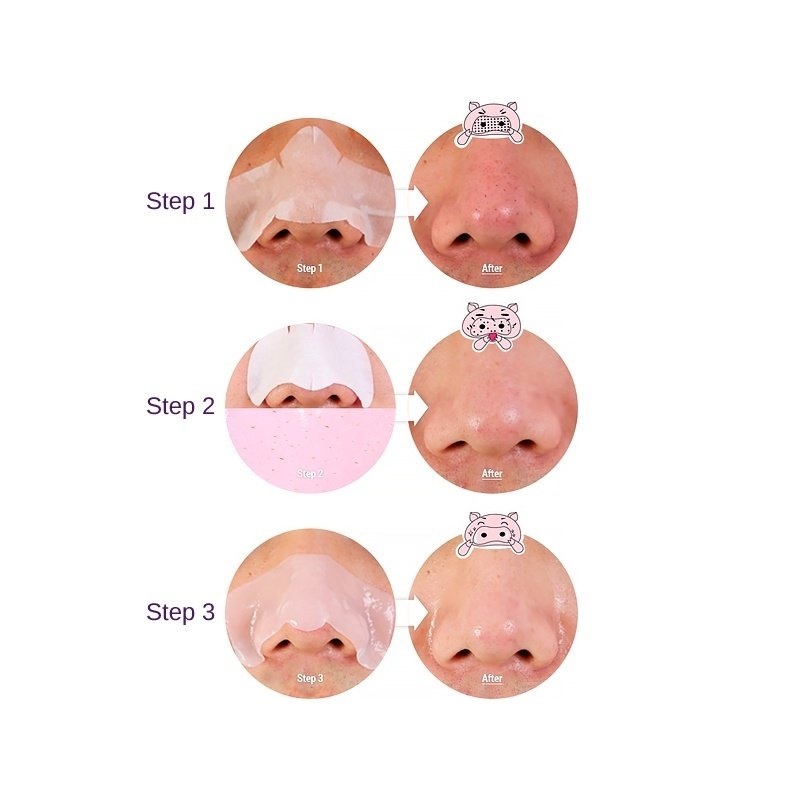 Holika Holika Pig Nose Clear Blackhead 3 Step Kit – poras valantys pleistriukai